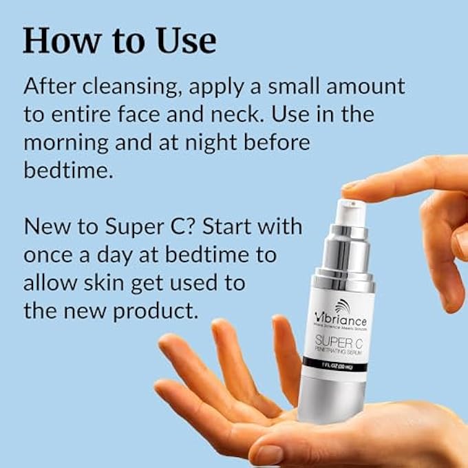 Vibriance SUPER C SERUM FOR MATURE SKIN, MADE IN USA, ALL-IN-ONE FORMULA HYDRATES, FIRMS, LIFTS, SMOOTHS, TARGETS AGE SPOTS, WRINKLES, VITAMIN C SERUM; 1 FL OZ - Image 3